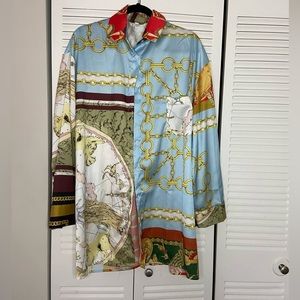 SHEIN Printed Oversized Shirt